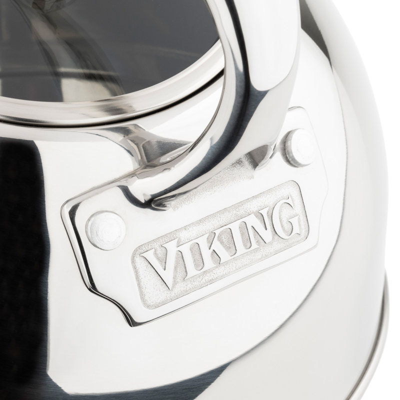 Viking 2.6-Quart Stainless Steel Kettle with 3-Ply Base, Chrome