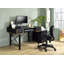 Bureau d'ordinateur à finition noire