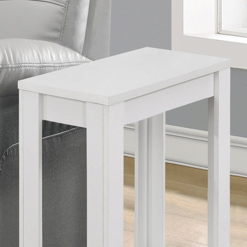 Table d'appoint, table d'appoint, table de bout, table de chevet, lampe, stratifié, transitionnel, Blanc
