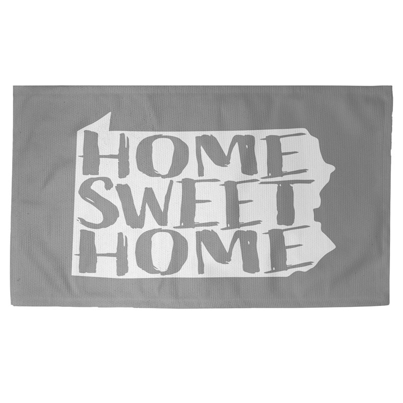 Tapis de zone gris doux home Pennsylvania, Rectangle 3 pi x 5 pi