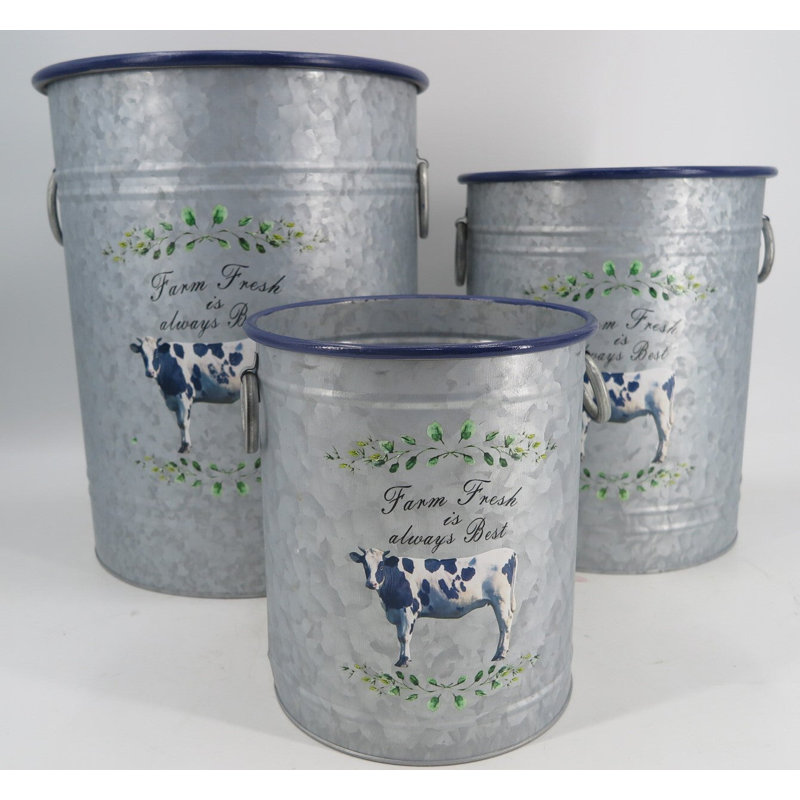 Ensemble de cache-pots en métal 3 pièces Kasye