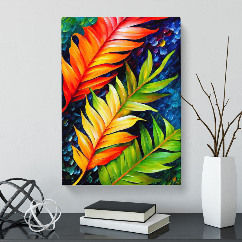 Westrem Fern Leaf In Colour Vol.2 - Wrapped Canvas, 50cm H x 35cm W x 3cm D