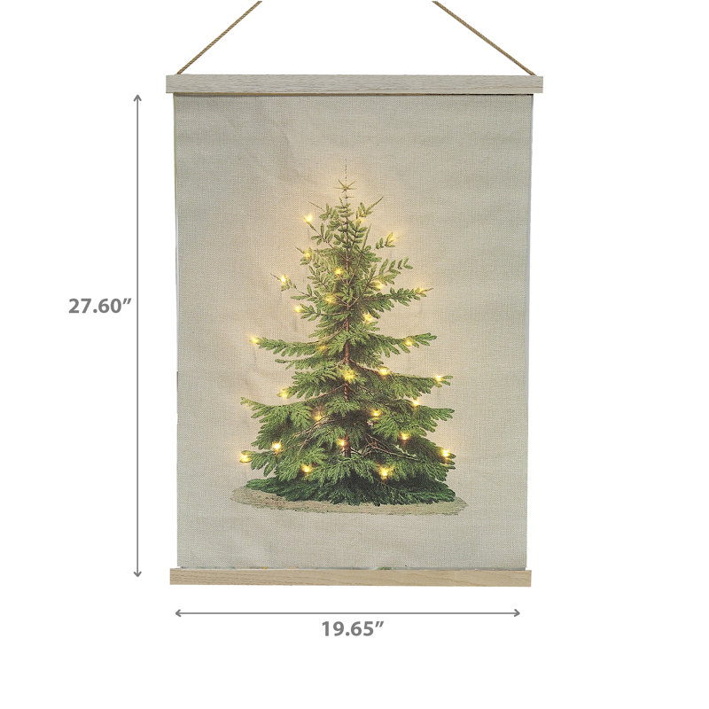 Décoration murale arbre à DEL en tissu