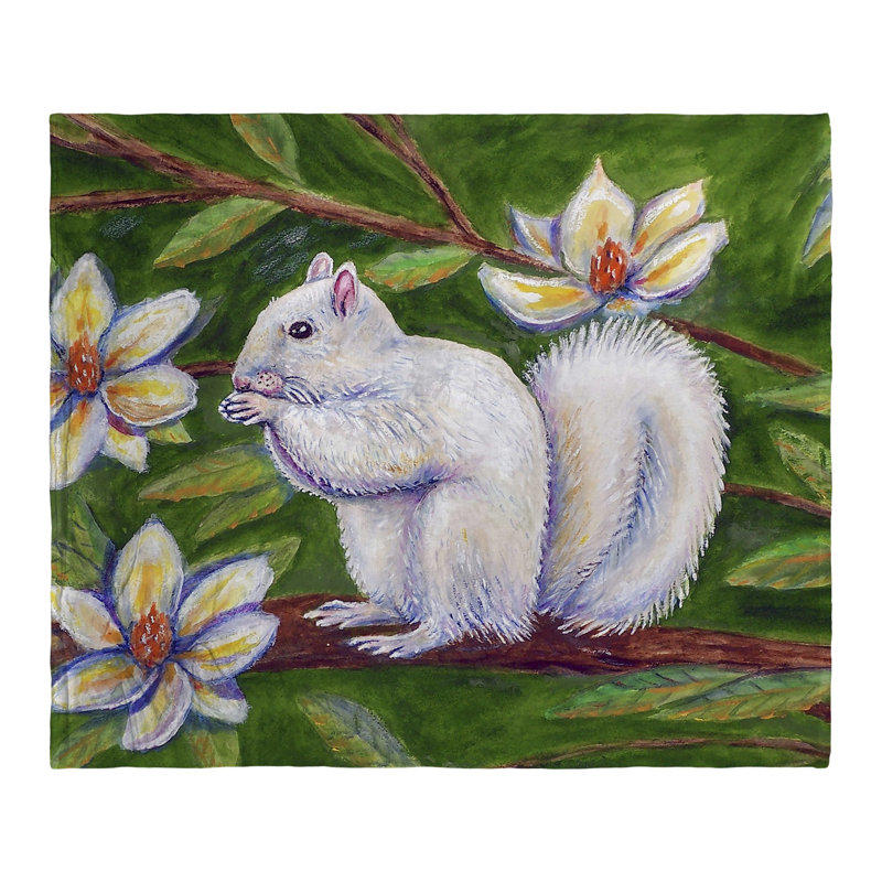 White Squirrel Silk-Touch Throw