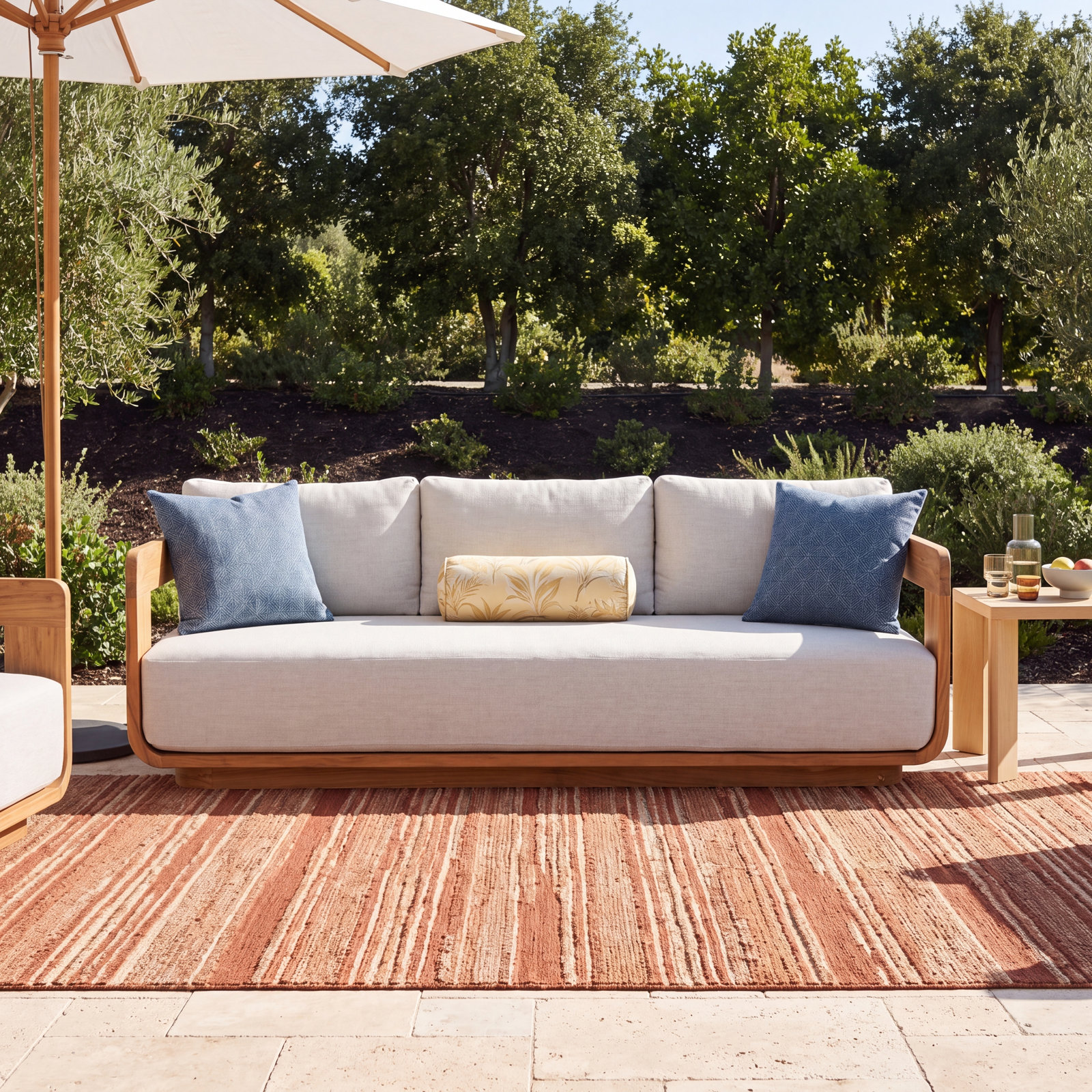 Nina 85" Teak Patio Sofa