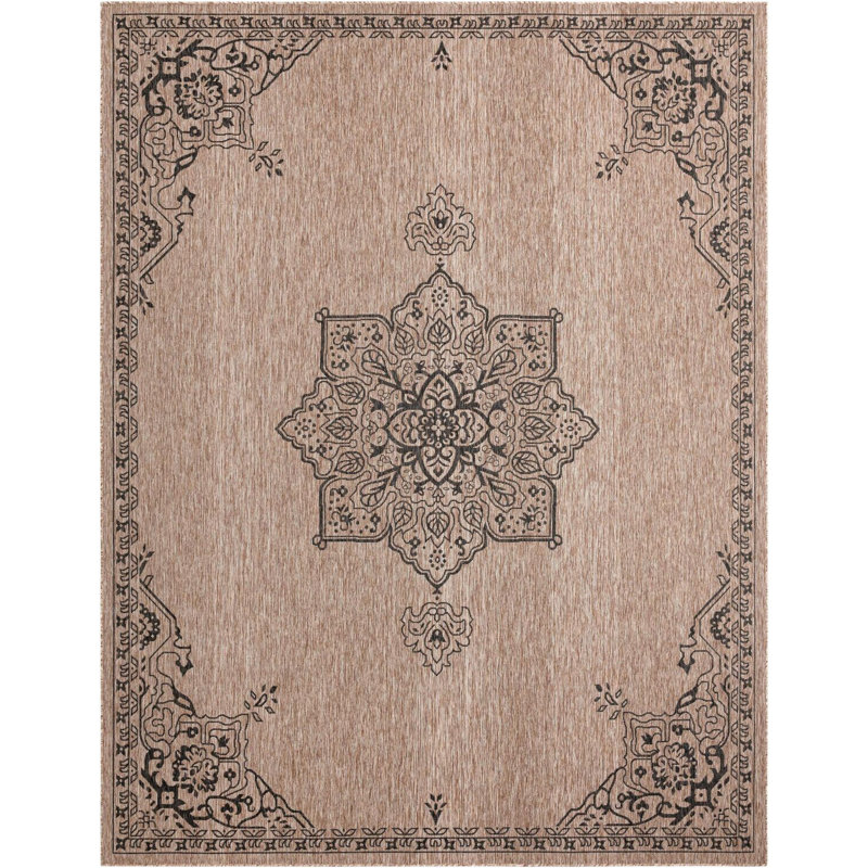 Tapis transitionnel Tollefson couleur chameau, Rectangle 10 pi x 13 pi 1 po