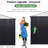 12 ft. W x 10 ft. D Outdoor Metal Shed Storage with Updated Frame Structure and Lockable Doors