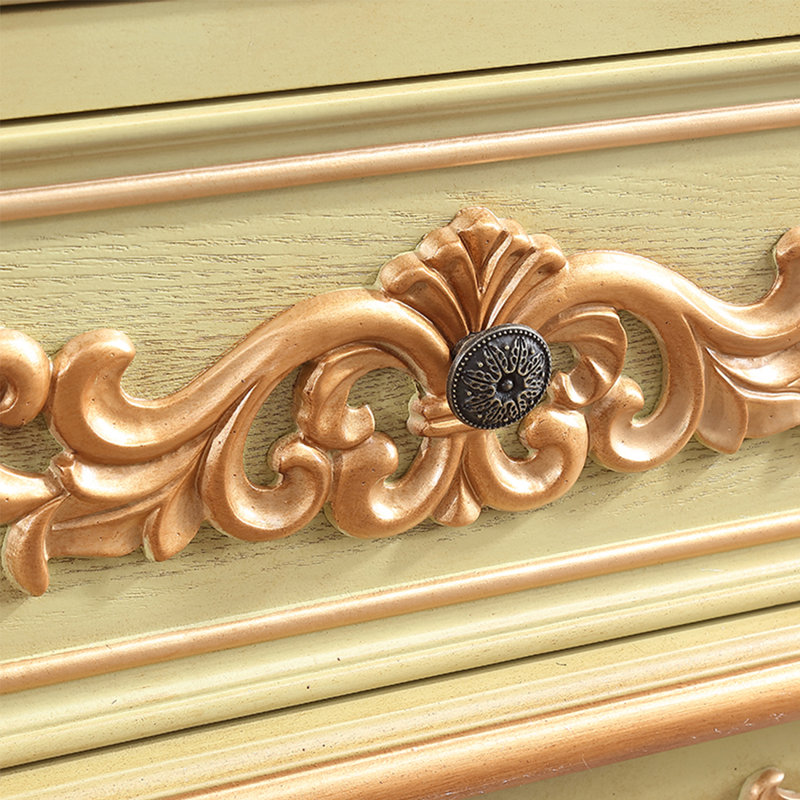 Commode d'appoint de style américain vintage, Vert jaunâtre