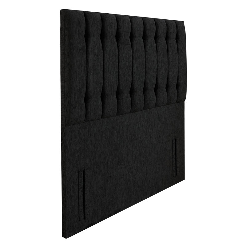 Maura Upholstered Headboard, Black, Super King (6')