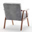 Fauteuil d'appoint gris, housse en microfibre, siège polyvalent avec microfibre, s'adapte à tous les styles, bois massif