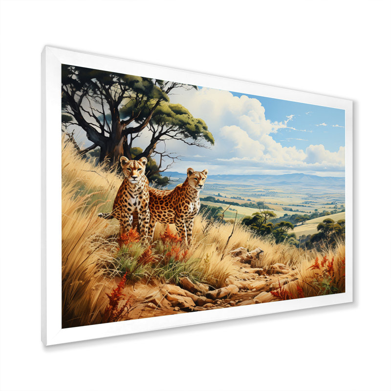 Rift Valley Serenade In Africa II - Animals Wall Art Prints, H 12 po x l 20 po x P 1 po, Cadre simple blanc