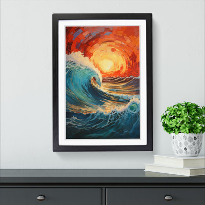 Wave Modern Expressionism - Framed Print