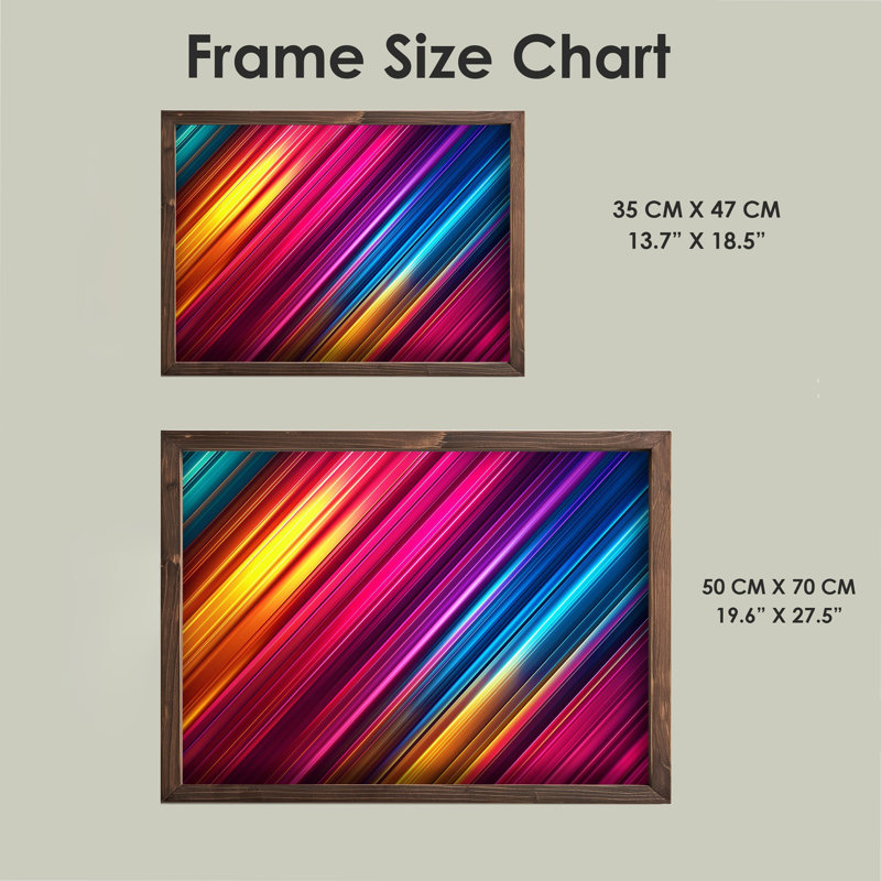 Stunning Decorative Framed MDF Painting, 13.8 x 18.5 x 0.8 inches | 100% MDF with 3 mm Thickness, Elegant Pine Wood Frame | UV Printed Artwork for Home Decor, Perfect for Living Room & Bedroom Accent