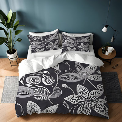 Polyester Floral Duvet Cover