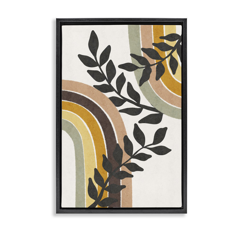 «Vine Swathed Rainbows», toile flottante encadrée par JJ Design House LLC, H 25 po x l 17 po, Cadre flottant noir de jais