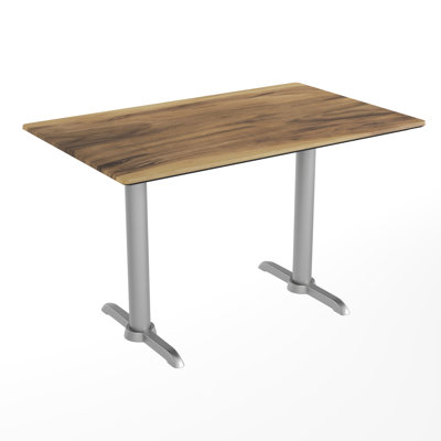 Plateau de table 30 po x 48 po sans soudure toutes saisons avec deux bases en T