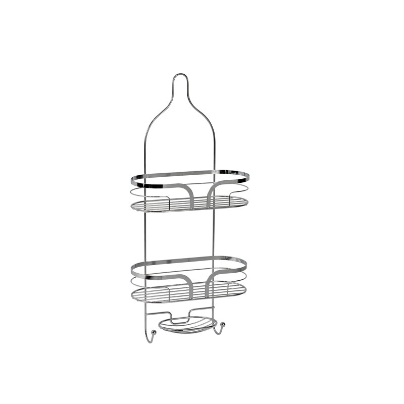 Bodin Frame Mounted Shower Caddy, Polished Chrome