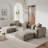Olivery Boneless Nedek Upholstered 5-Piece Modern Modular Cloud Corduroy Fabric Sectional Sofa With Ottoman-113950933
