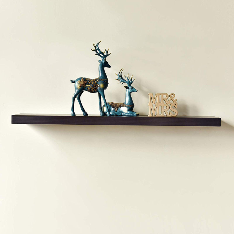 Bovina Floating Shelf, 2" H x 36" W x 9.25" D, Espresso