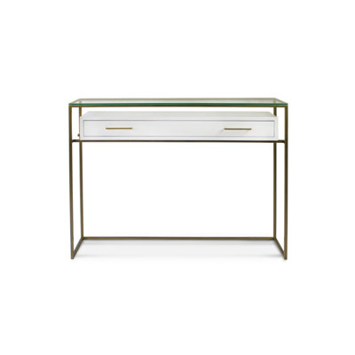 Damarii 110cm Glass Top Console Table