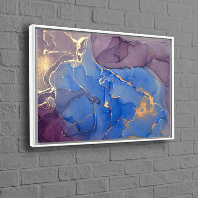 Art mural marbré sur toile de coton pour une esthétique impressionniste moderne dans votre espace de vie