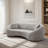 93.31" Minimalist Curved Sofa, 3 Seater, Fabric Upholstered Sofa, Tight Curved Back Cloud Couch For Living Room Apartment Office-981685568