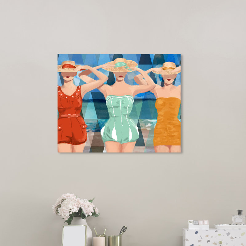 «Piscine Beauties», reproduction d'art sur toile tendue, H 36 po x l 30 po, Toile tendue
