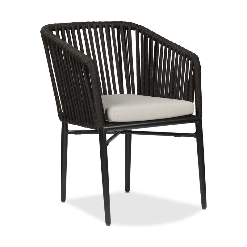 Real Flame Bodhi 2 Piece Outdoor Patio Dining Chair Set With Sunbrella Cushions In Play Oat Fabric