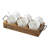 3 Ceramic Condiment Servers with Serving Tray