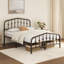 Metal Bed with Arched Headboard and Footboard-903361660-932308567