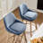 Ashwell Swivel Upholstered 26.8'' Linen Counter Stool With Solid Wood Frame-1071985610