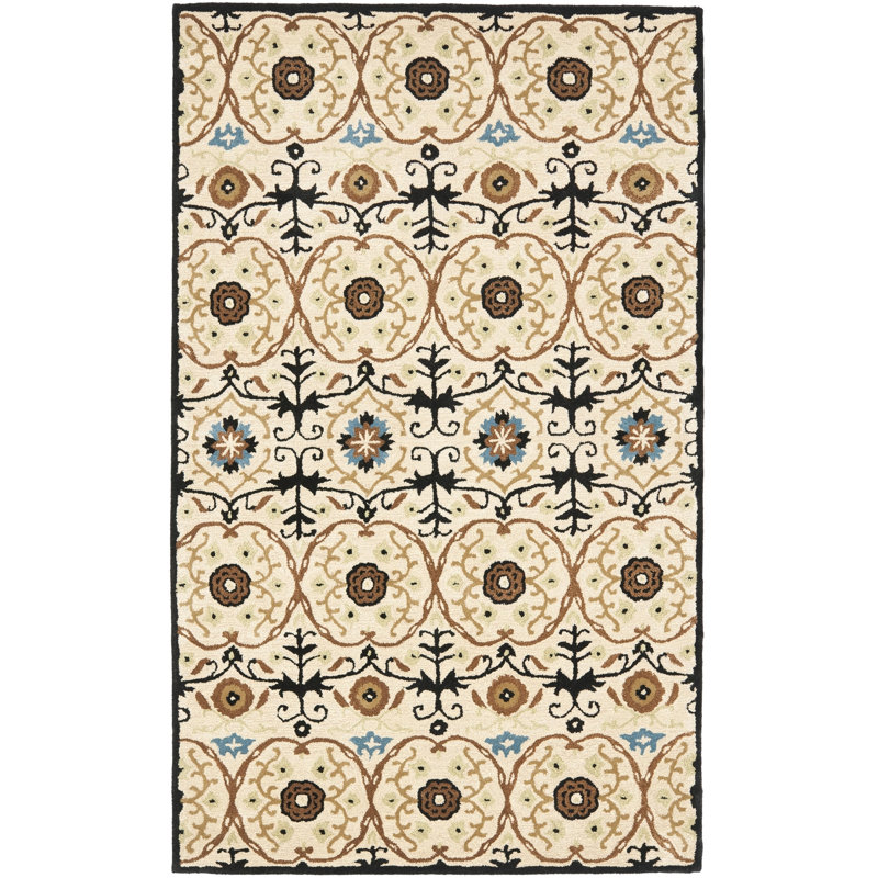 Steve Hand Tufted Wool Pile Geometric Rug, Rectangle 5' x 8'