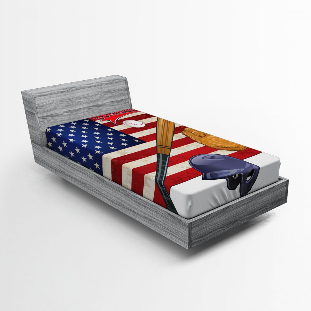 Mikrofaser Spannbettlaken American Flag