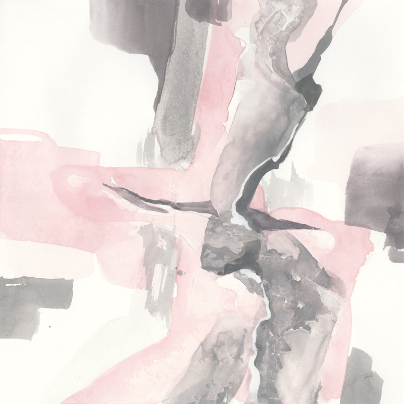 «Blush Gray I Crop» par Chris Paschke, impression sur toile tendue, H 30 po x l 30 po, Non, Toile tendue