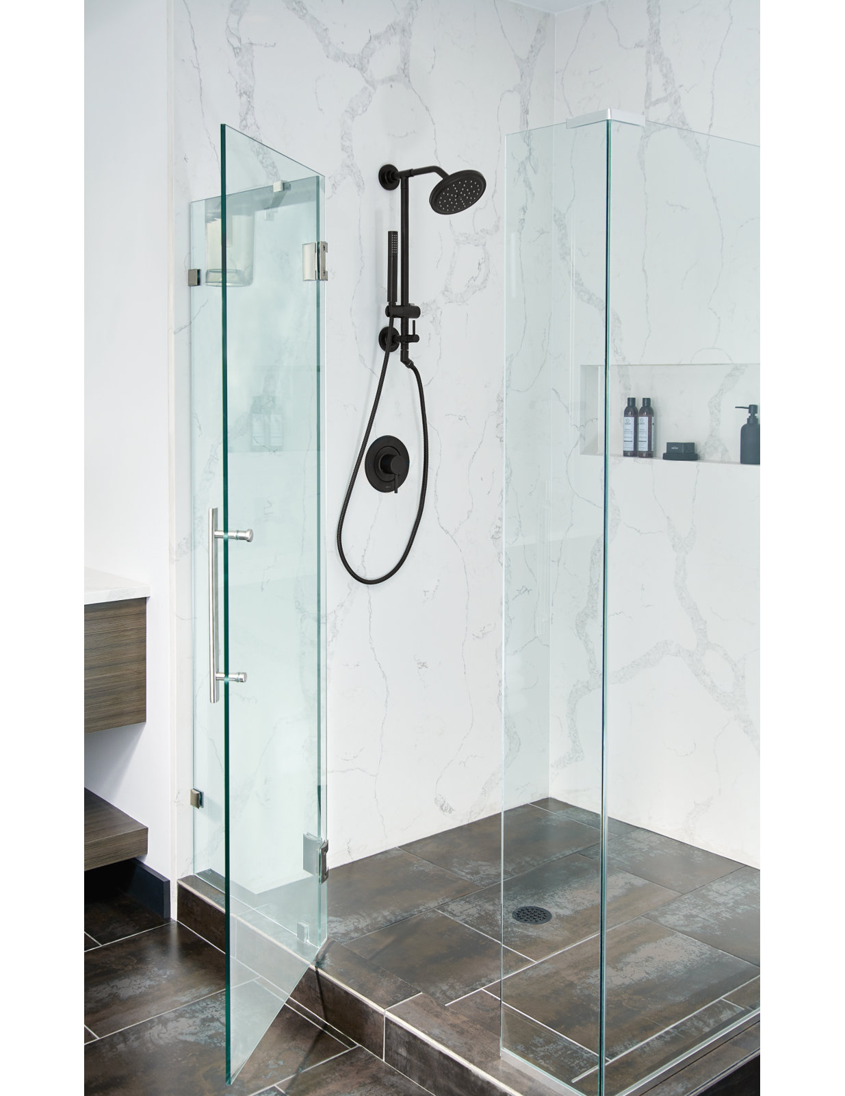 Moen Align Posi-Temp Tub and Shower Handle Trim Kit, Valve Required, Matte Black