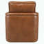 Fauteuil d'appoint pivotant brun avec coussins réglables