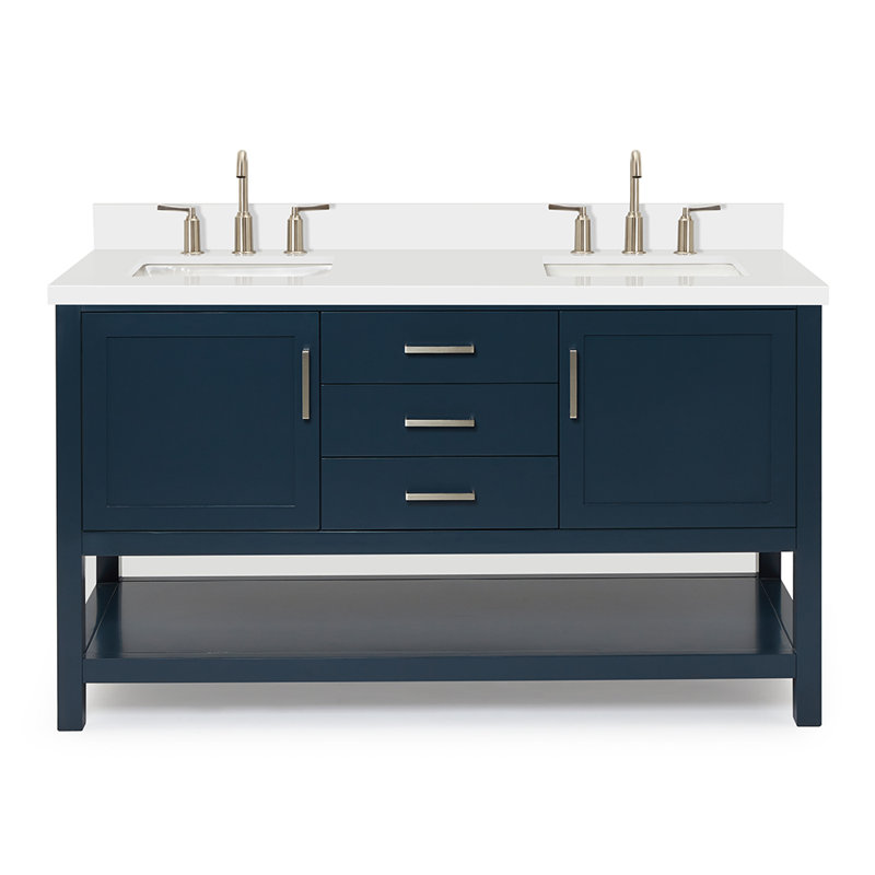 Bayhill 61'' W Double Vanity, Midnight Blue