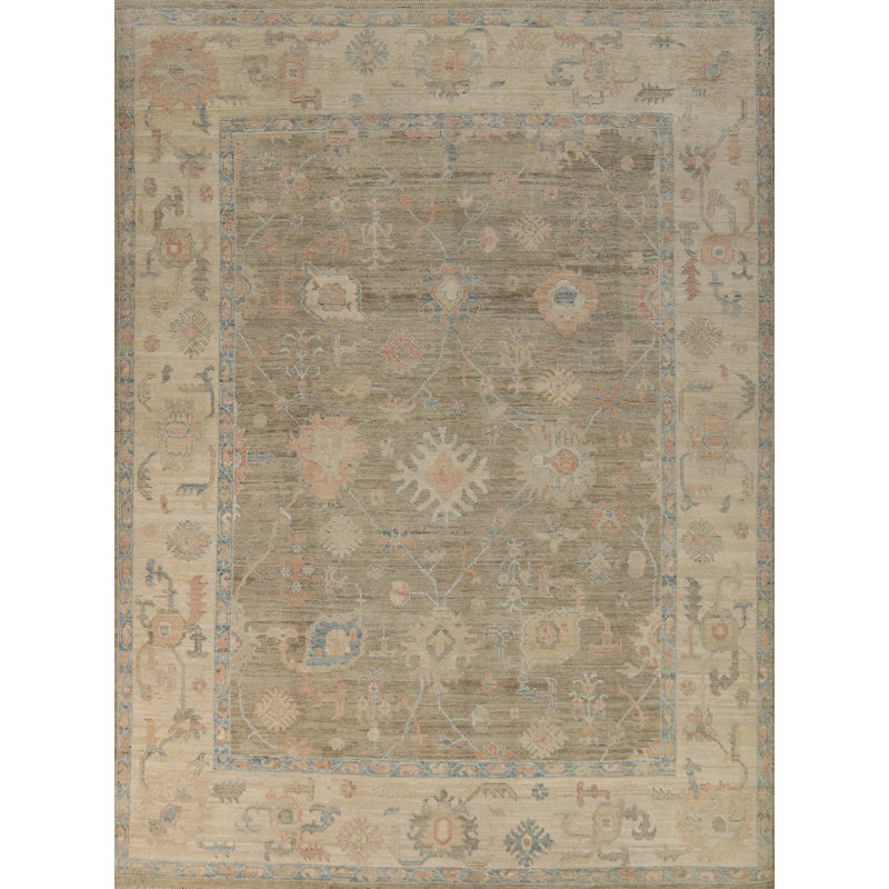 Vegetable Dye Wool Oushak Turkish Area Rug 8x10
