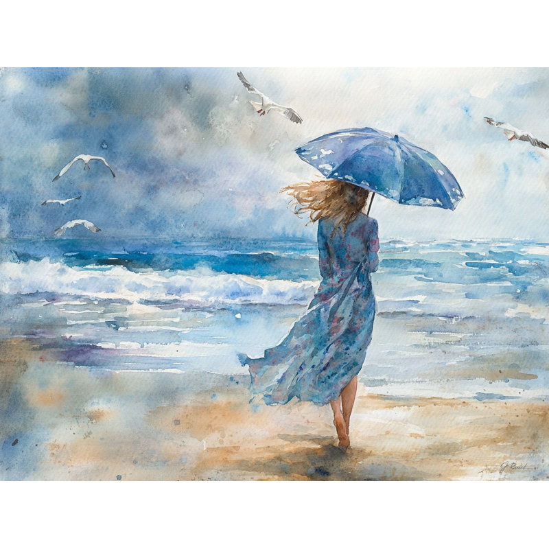 Seaside Reflections - Toile élégante à l'aquarelle