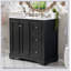 Meuble-lavabo transitionnel de 36 pouces avec lavabo en céramique, portes à fermeture douce et grand rangement pour des salles de bain élégantes et fonctionnelles-98572062