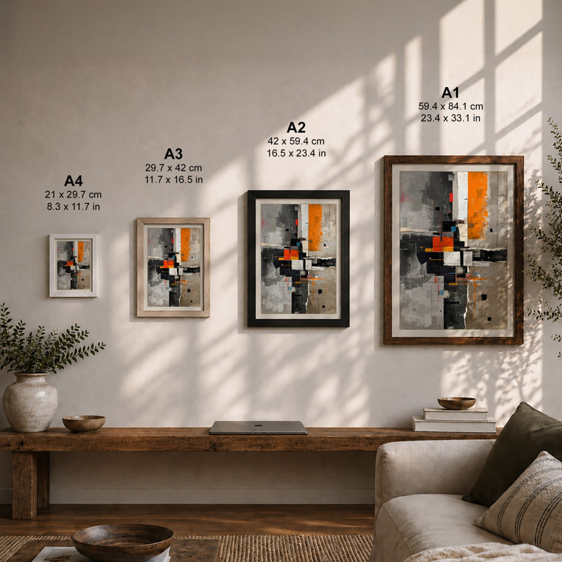 Geometric Order Industrial - Framed Print, Unframed, A3 - 42.0 x 29.7 cm