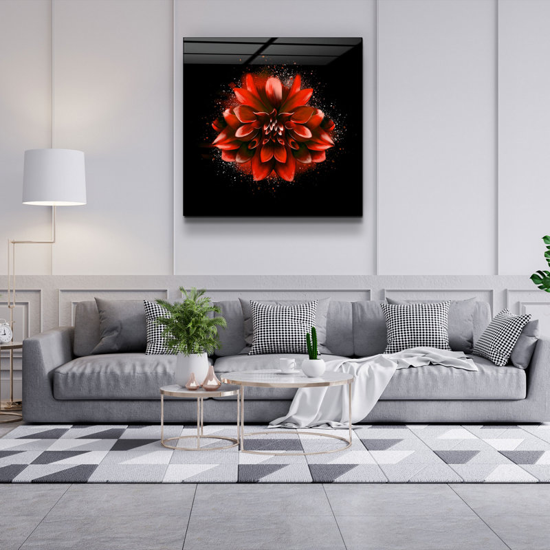 Superbe peinture décorative en verre trempé de 19,7 po x 19,7 po | 100% verre trempé, épaisseur: 0,16 pouce | Impression UV pour des couleurs éclatantes | Parfait pour la décoration intérieure, le salon ou le bureau