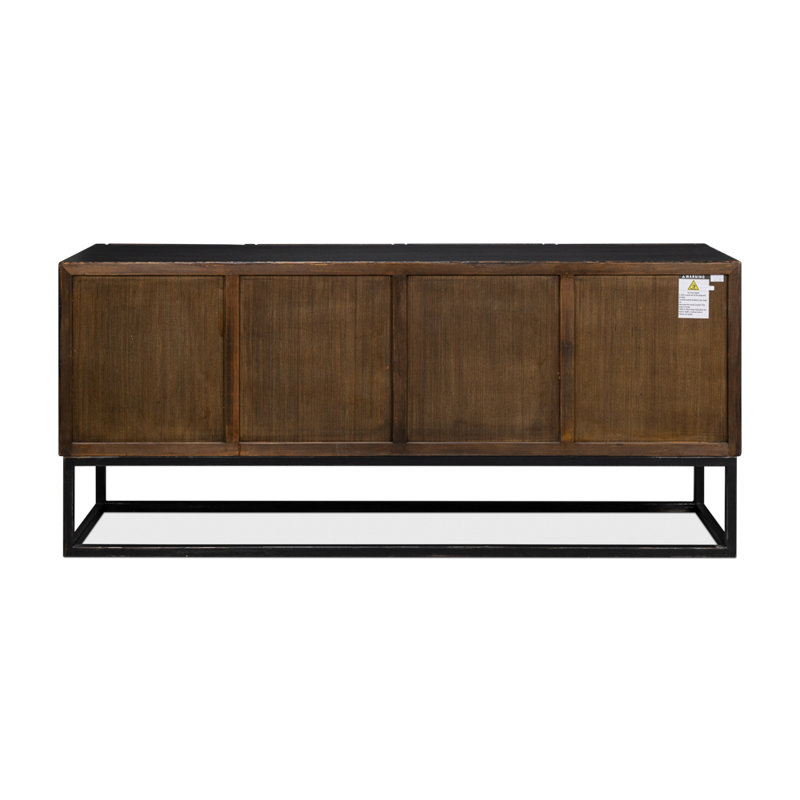 Aztec 80'' W Solid Wood Sideboard, Black