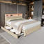 5Ft Led Upholstered Bed With 4 Drawers-1441405822