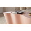 Table basse sculpturale moderne 50 po, fibre de verre, aucun assemblage requis, brun-1782116677