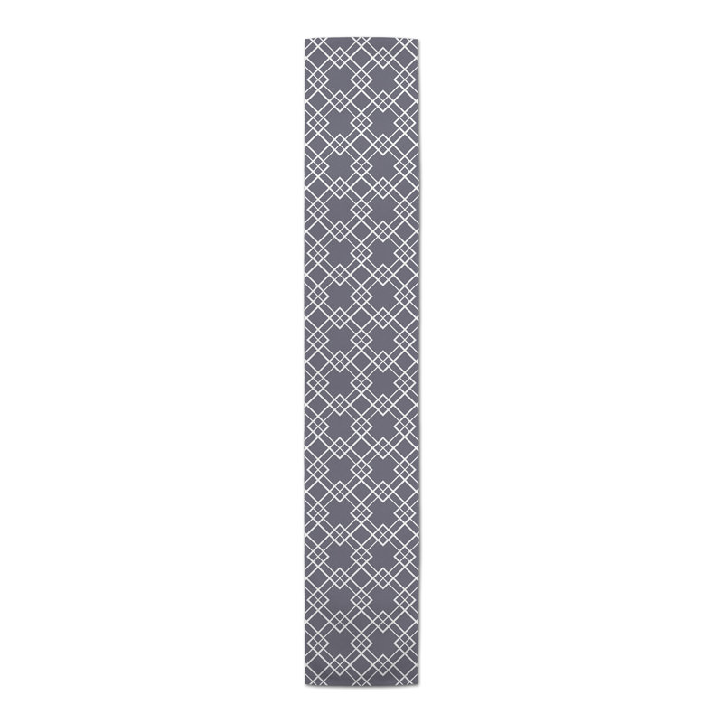 Chemin de table Shalisa, 90 po x 16 po, Gris foncé
