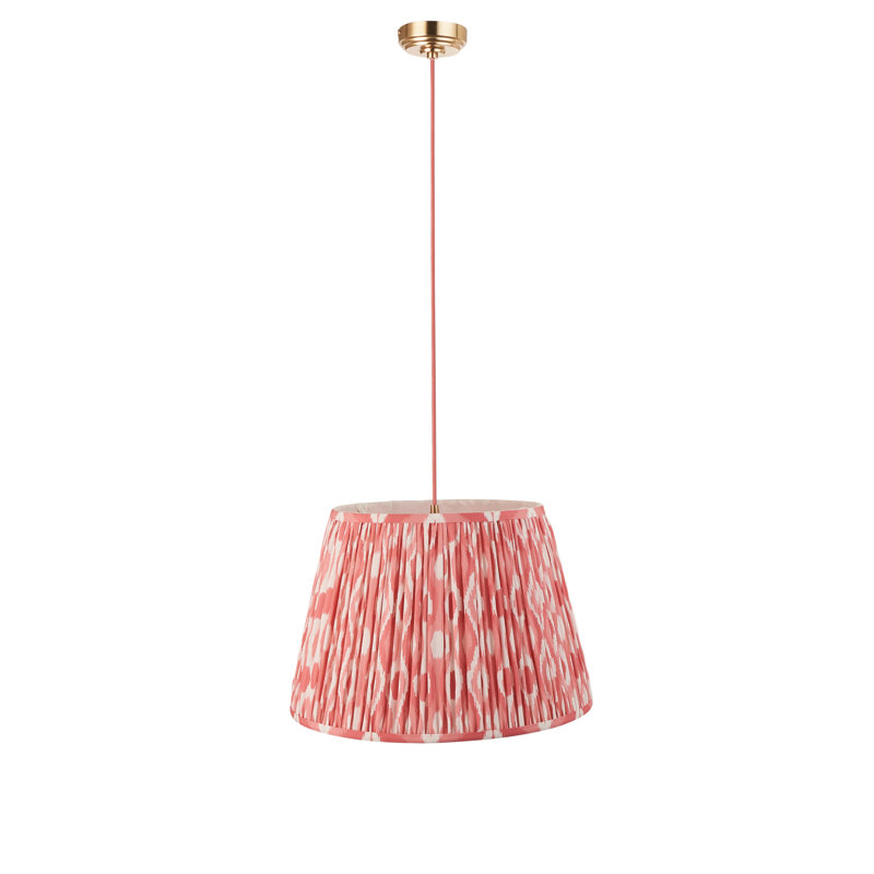 Parksdale 1 - Light Brushed Brass Pendant, Pink