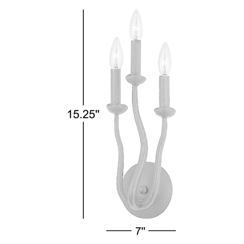 Reign Candle Wall Light, Gesso White