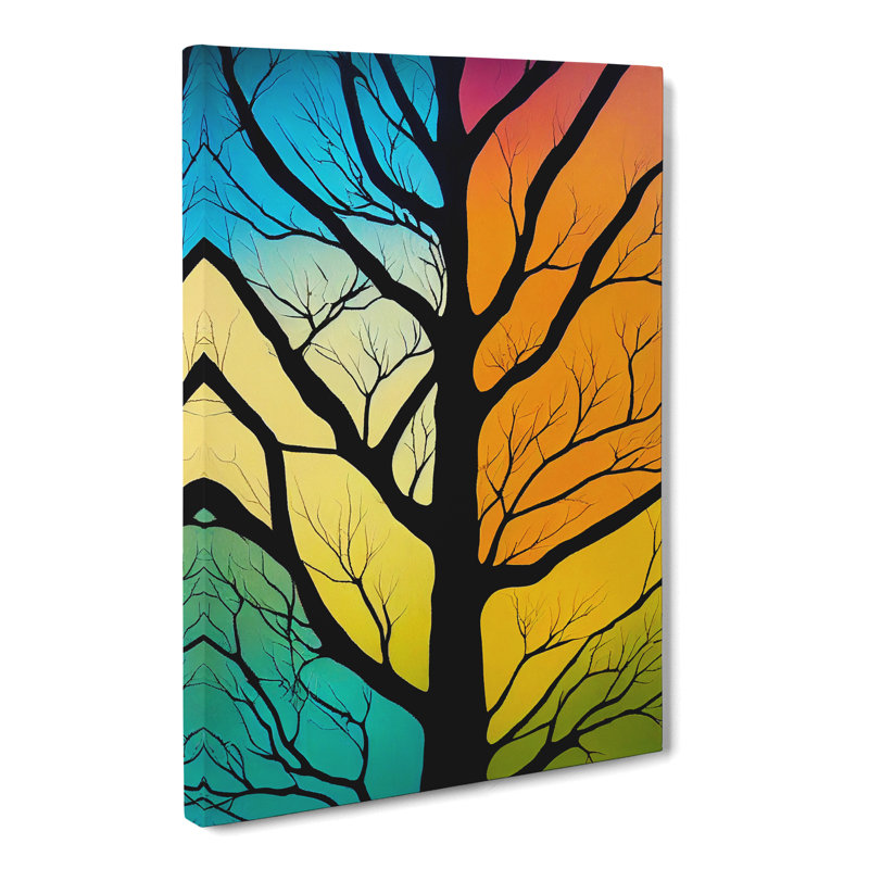 Abstract Tree Colours Vol.3 - Wrapped Canvas, 50cm H x 35cm W x 3cm D