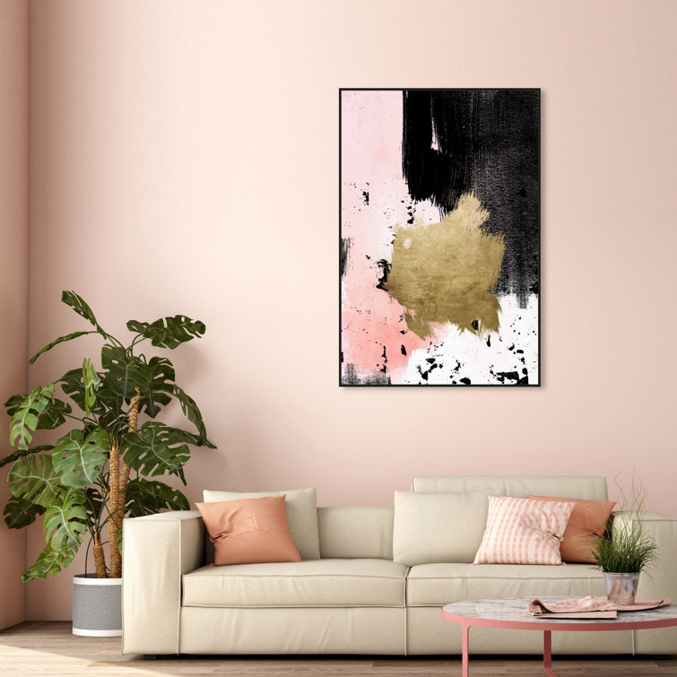 Oliver Gal Adore Me Pink Adore Me Pink, Paint Texture Glam Pink Framed On  Canvas Painting